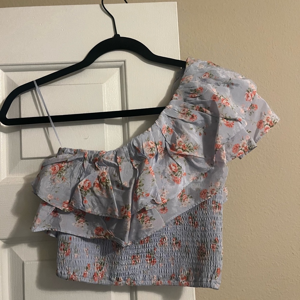 Abercrombie & Fitch floral asymmetrical top and skirt set